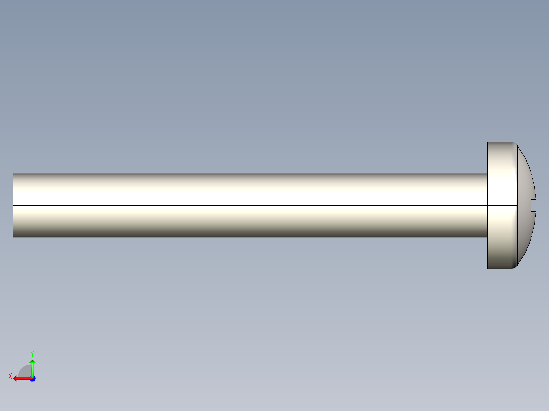 螺丝 M6 十字盘头-M6x45 Screw head.STEP后视图