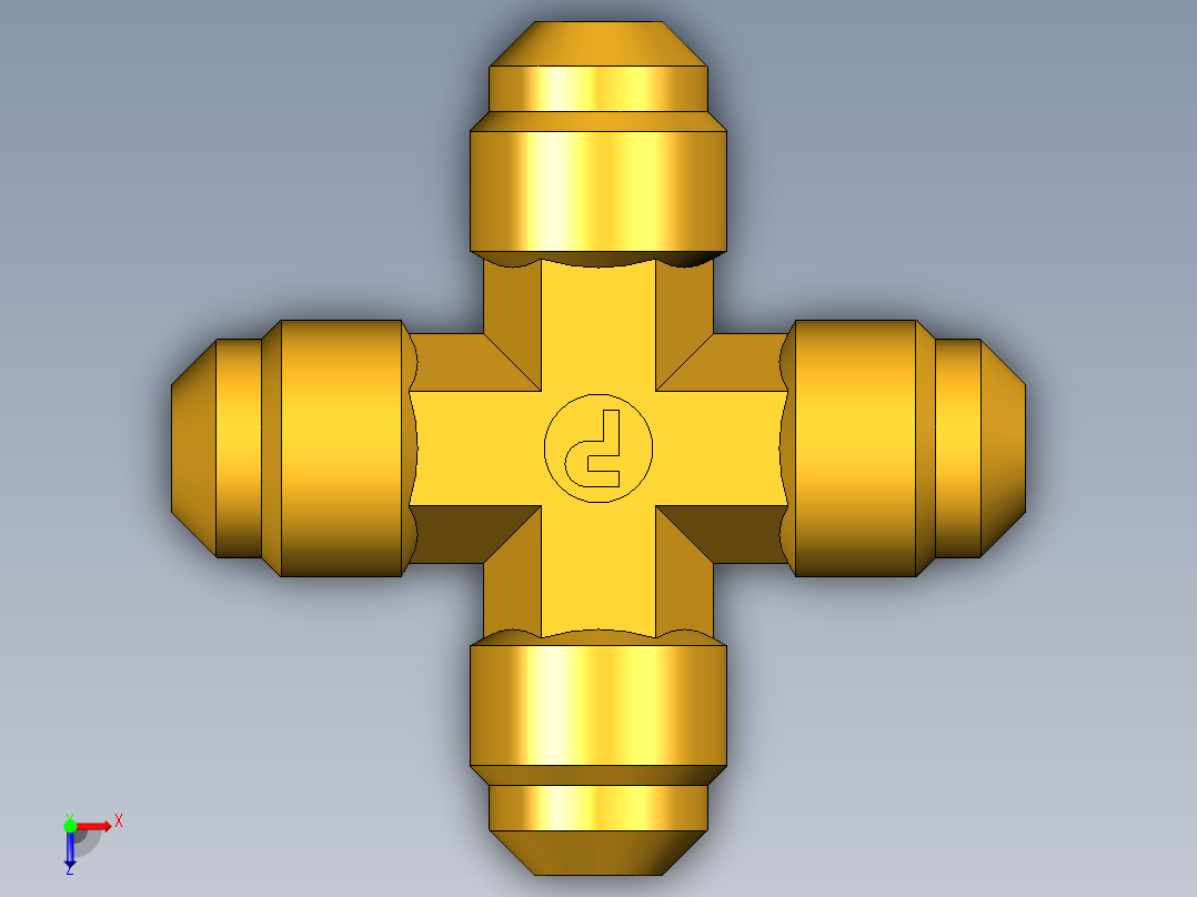 扩口式工业通用硬管接头147F-6俯视图
