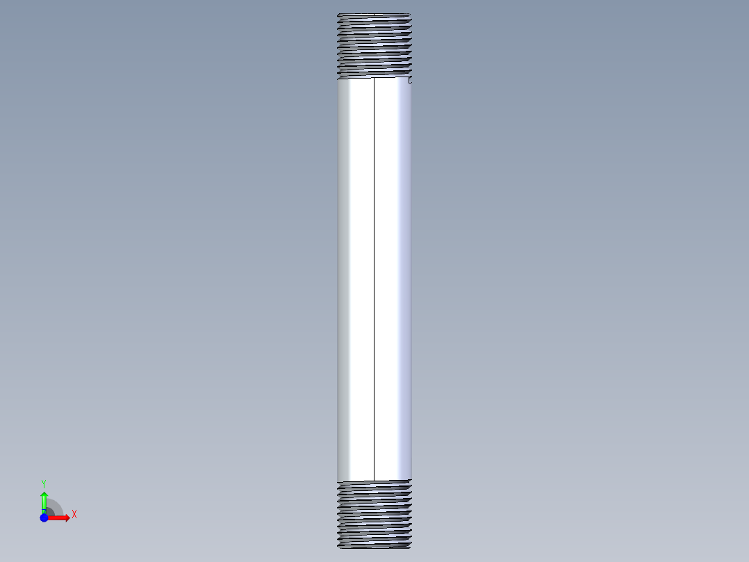 CPVC管件33-Sch80_Nipple_MPTxMPT_9861-084_0.5in x 6in前视图