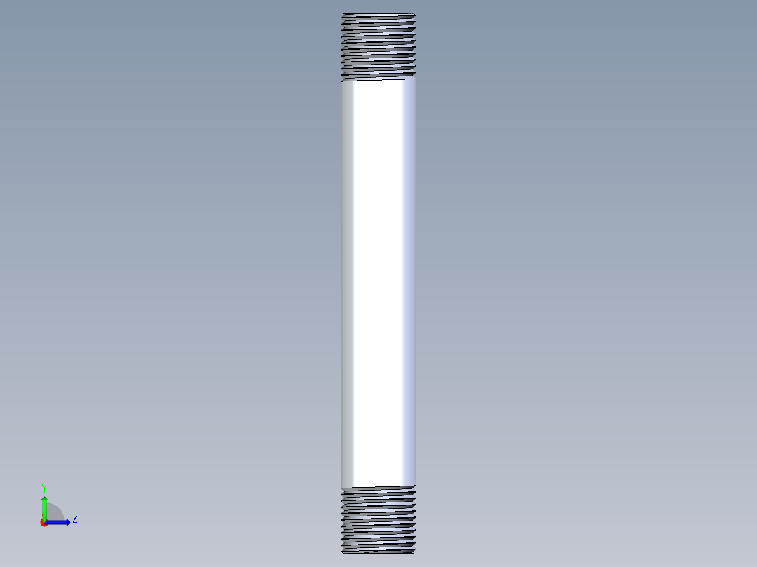 CPVC管件33-Sch80_Nipple_MPTxMPT_9861-084_0.5in x 6in左视图