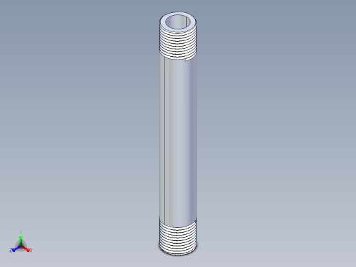 CPVC管件33-Sch80_Nipple_MPTxMPT_9861-084_0.5in x 6in正等轴测缩略图