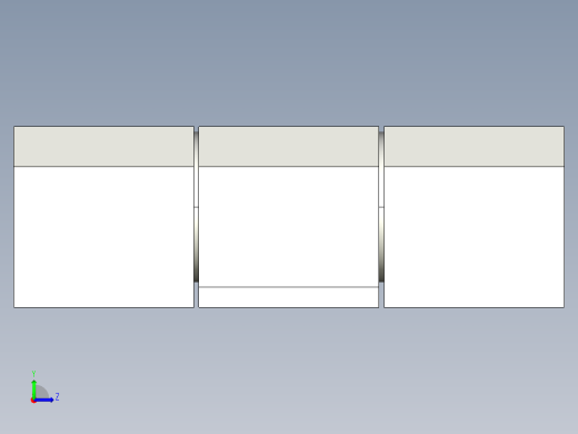 方型鉸鏈SQH(B)-3D多系列多零件图纸模型左视缩略图