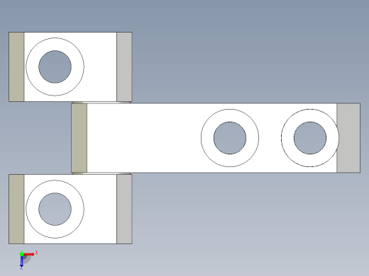 方型鉸鏈SQH(B)-3D多系列多零件图纸模型俯视缩略图