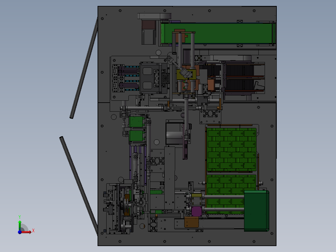 方形锂离子电池贴胶入壳机（锂电芯自动装入铝壳）前视图