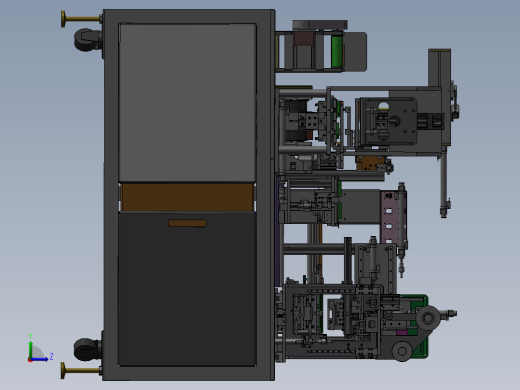 方形锂离子电池贴胶入壳机（锂电芯自动装入铝壳）左视缩略图