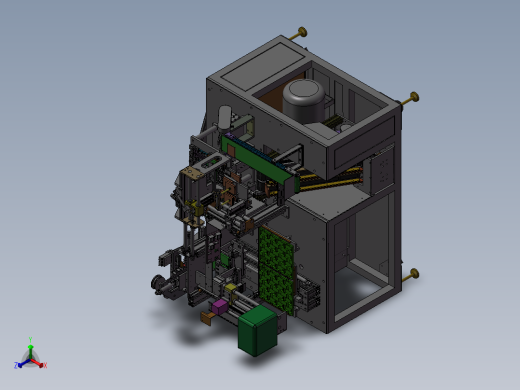 方形锂离子电池贴胶入壳机（锂电芯自动装入铝壳）正等轴测缩略图