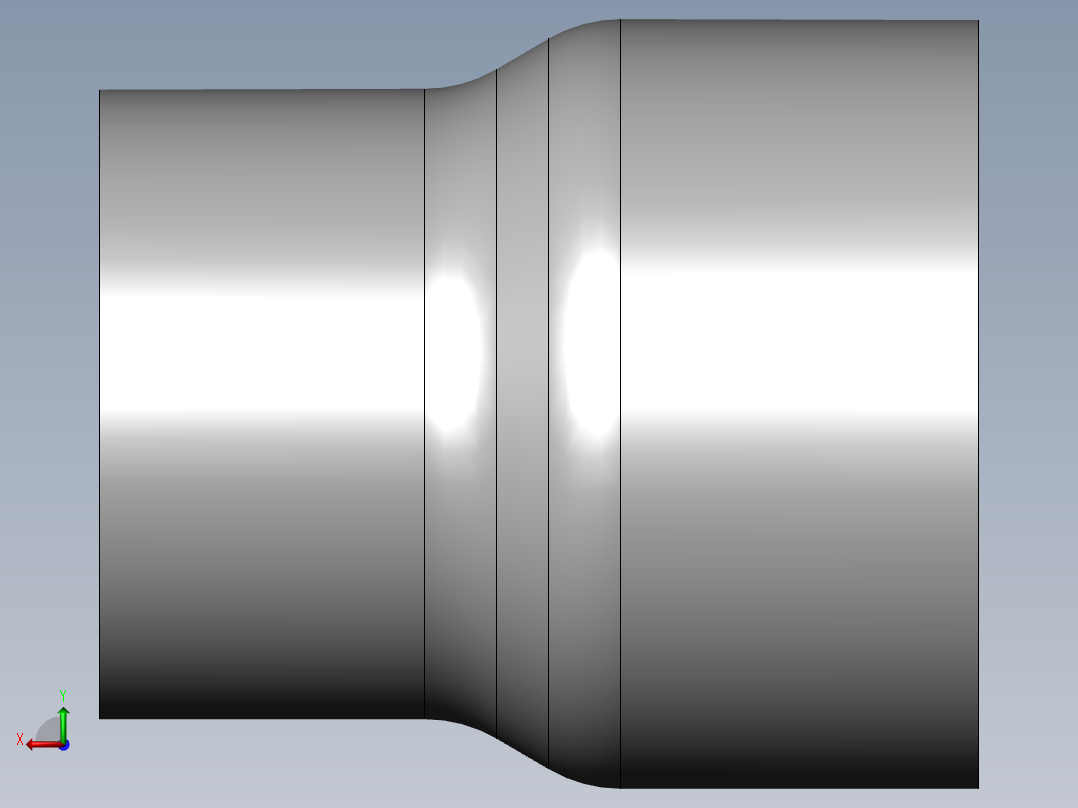 PVC管件-2x1.5in Redicer左视图