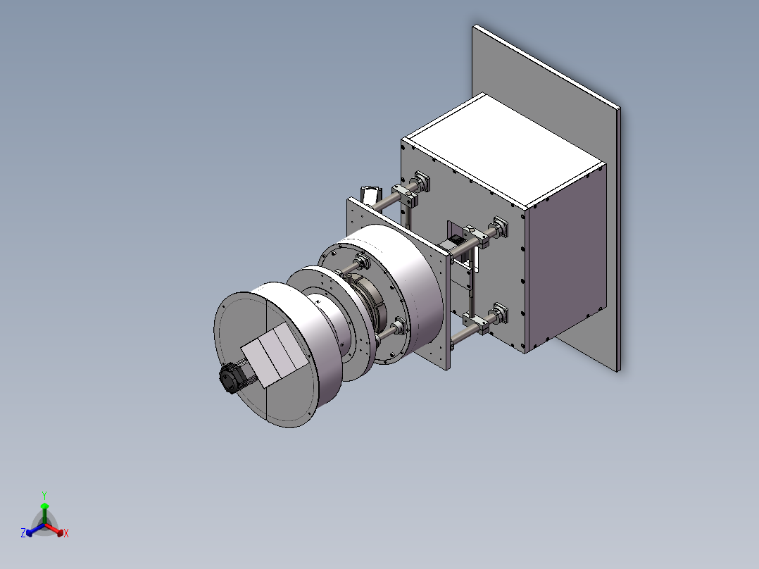 农作物剥壳装置正等轴测图