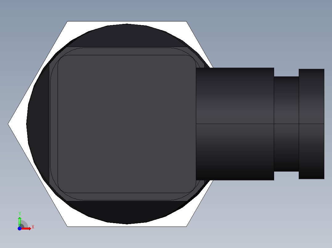 超声波设备H-69mm-2.72in-SS-OUTPUT-3-wire-PNP-NPN-DIN-CONNECTOR-NPT-THREAD前视图
