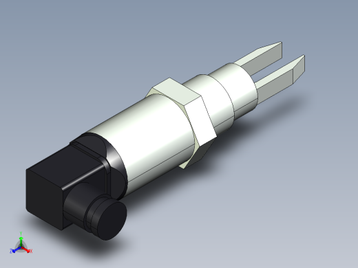 超声波设备H-69mm-2.72in-SS-OUTPUT-3-wire-PNP-NPN-DIN-CONNECTOR-NPT-THREAD正等轴测缩略图