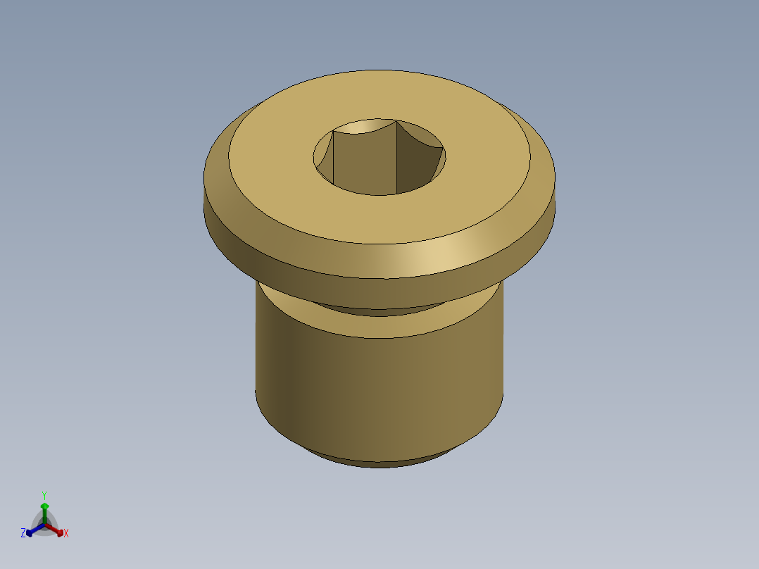 12mm螺塞正等轴测图