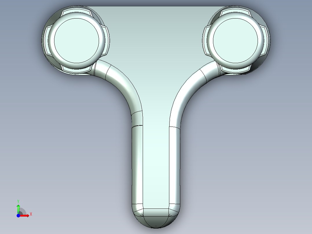 厕所的水龙头前视图