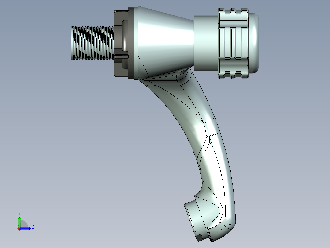 厕所的水龙头左视图