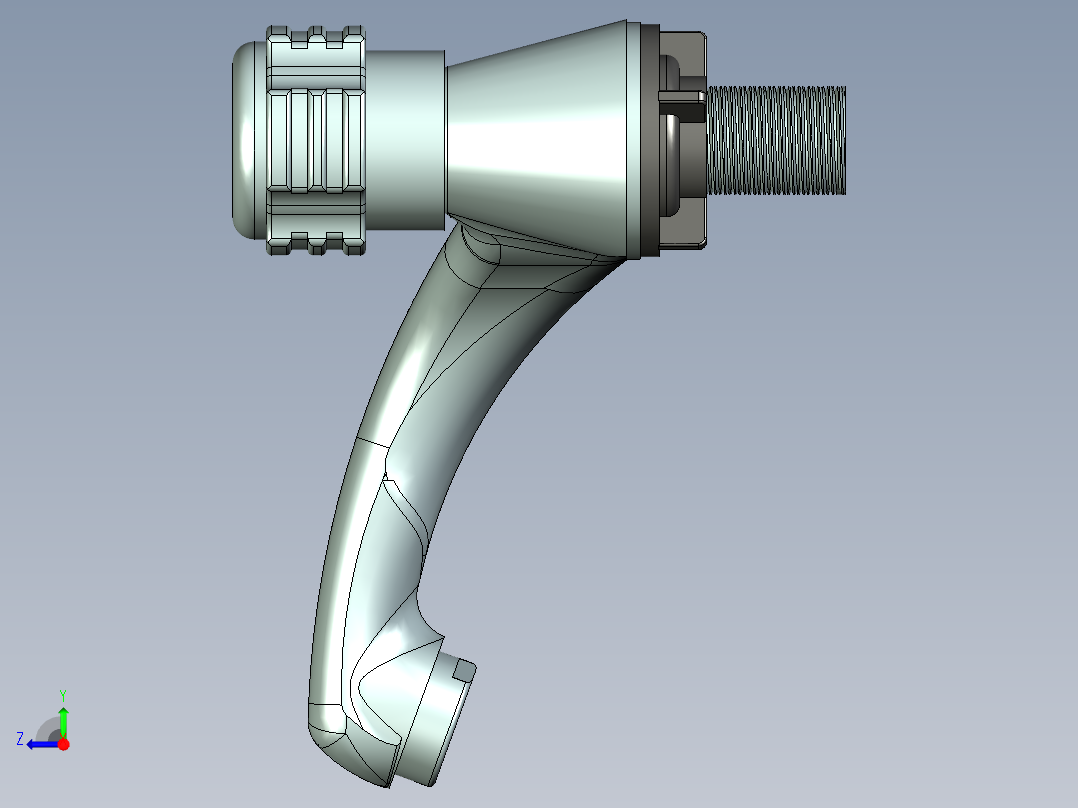 厕所的水龙头右视图