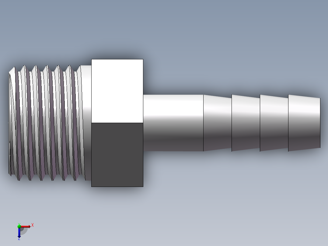 水管接头-有边 [DN10X8]俯视图