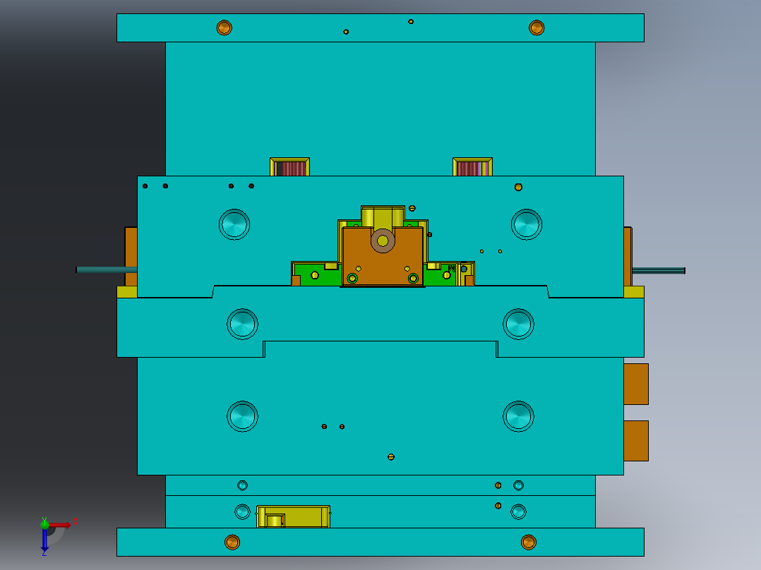 家用注塑模具俯视图