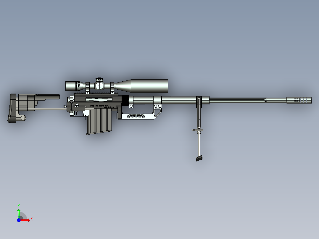 922机械狙击枪PROE设计前视图