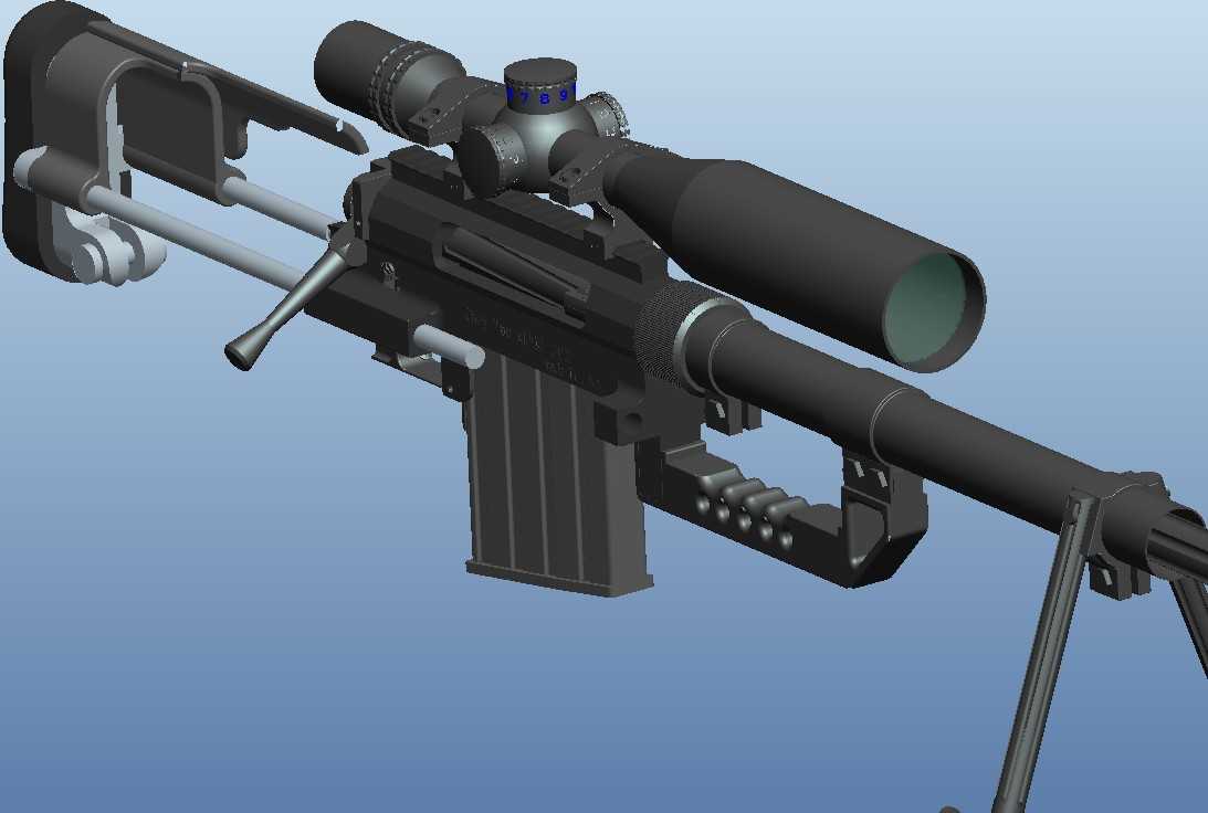 922机械狙击枪PROE设计