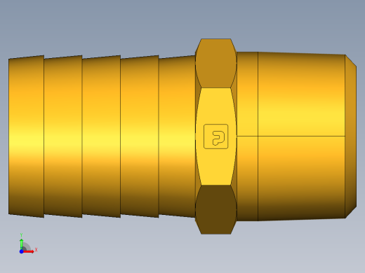 倒齿式工业管接头Hose Barb to Male Pipe 125HBL-16-12前视缩略图