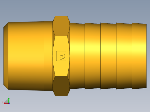 倒齿式工业管接头Hose Barb to Male Pipe 125HBL-16-12后视缩略图
