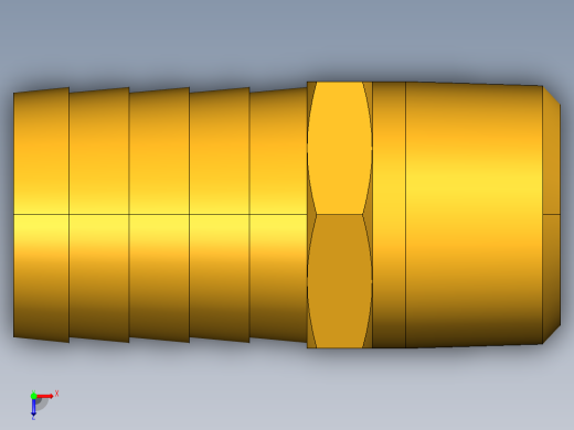 倒齿式工业管接头Hose Barb to Male Pipe 125HBL-16-12俯视缩略图