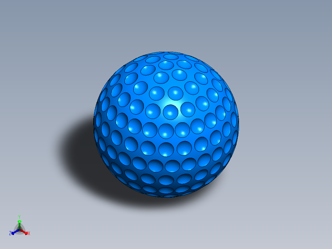 高尔夫球9正等轴测图