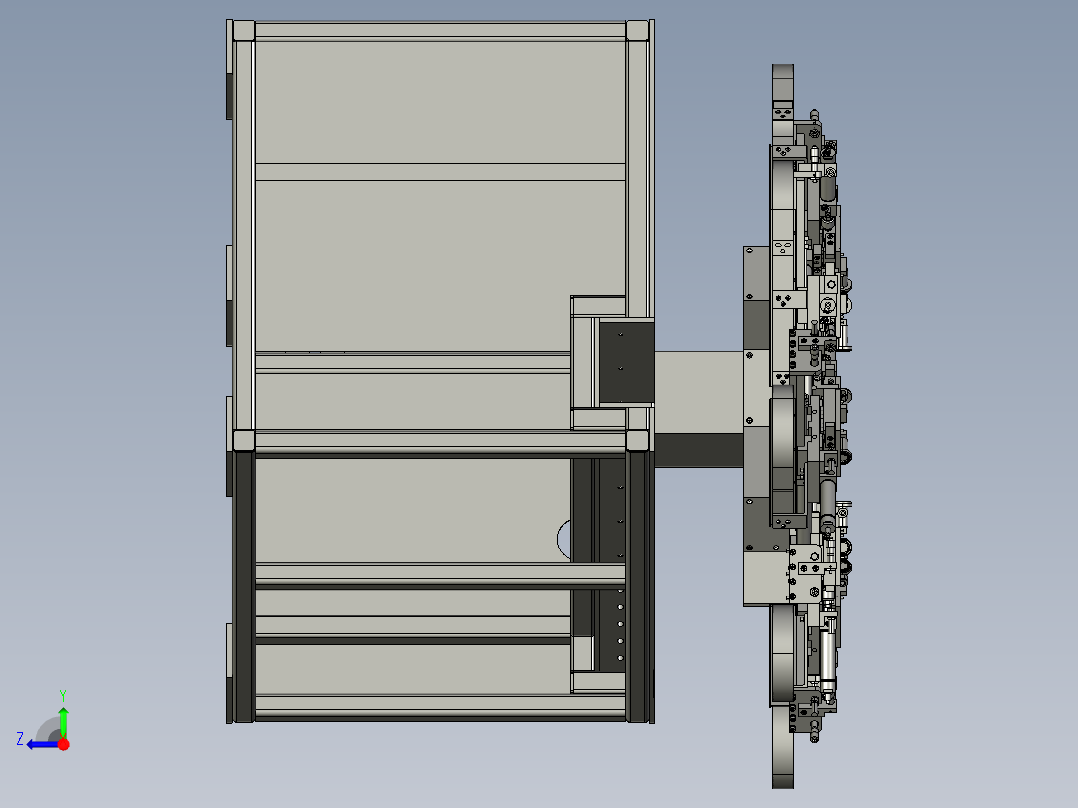 旋转履带输送装备右视图