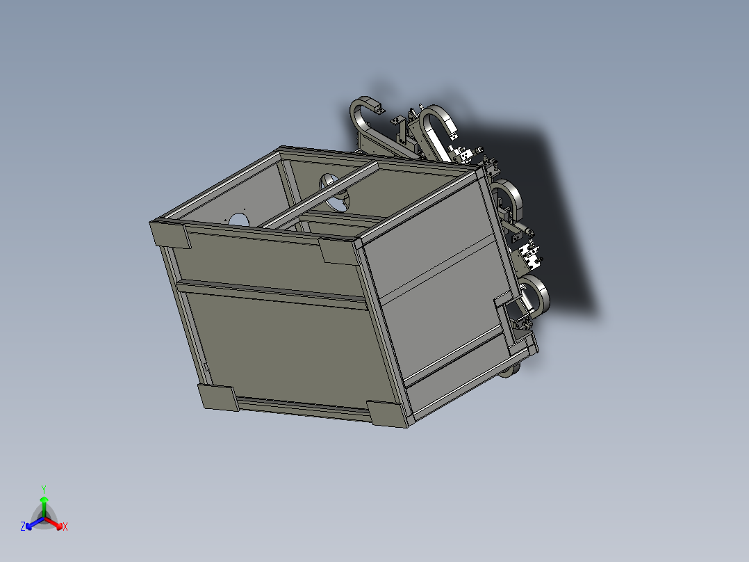 旋转履带输送装备正等轴测图