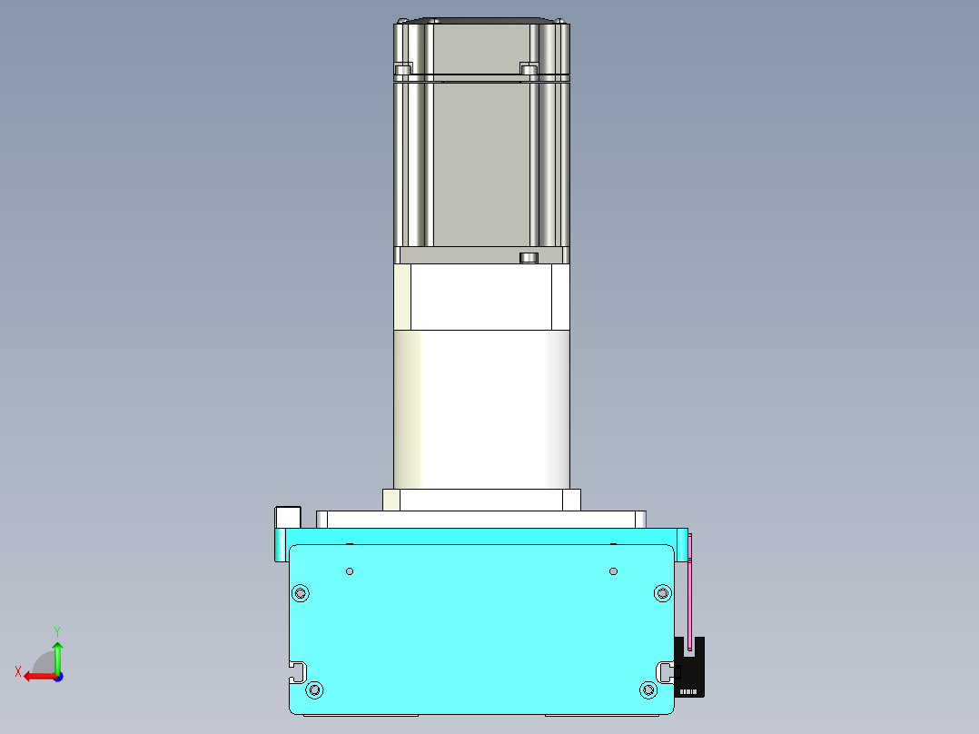 东锦齿条传动DH175G-L167-S300-BU-减速机+750W.STEP后视图