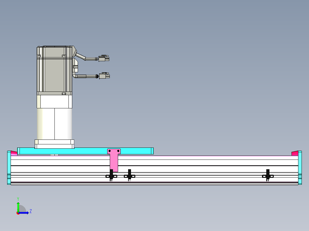东锦齿条传动DH175G-L167-S300-BU-减速机+750W.STEP左视图