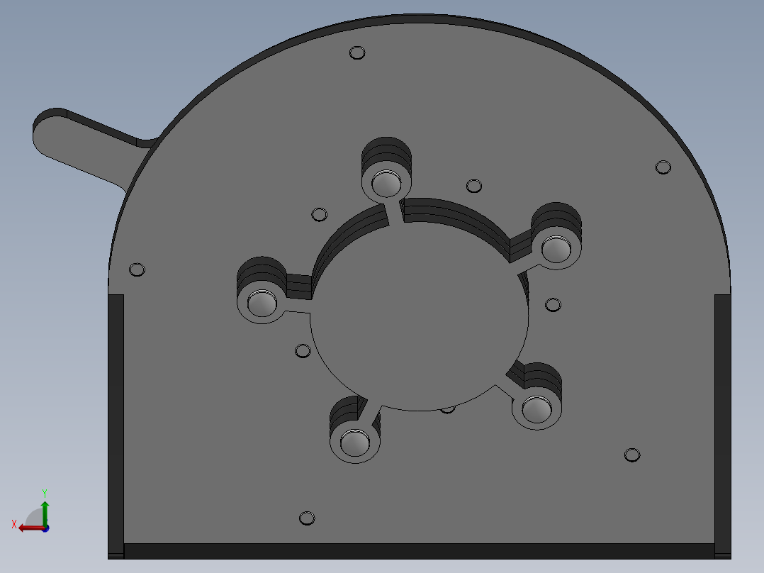 激光切割Iris Clock 虹膜时钟-CAD格式-SolidWorks-step格式后视图