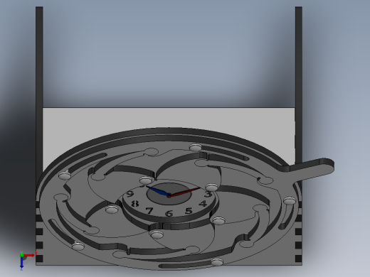 激光切割Iris Clock 虹膜时钟-CAD格式-SolidWorks-step格式俯视缩略图