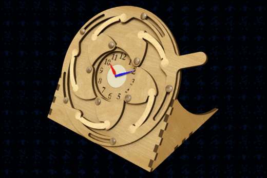 激光切割Iris Clock 虹膜时钟-CAD格式-SolidWorks-step格式缩略图