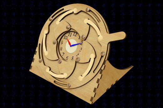 激光切割Iris Clock 虹膜时钟-CAD格式-SolidWorks-step格式缩略图