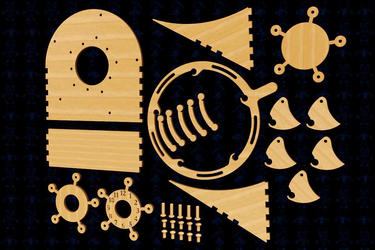 激光切割Iris Clock 虹膜时钟-CAD格式-SolidWorks-step格式