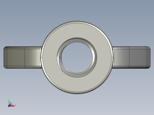 WING NUT 3-8in-16 Thread size 11-16in Base Diameter.STEP前视缩略图