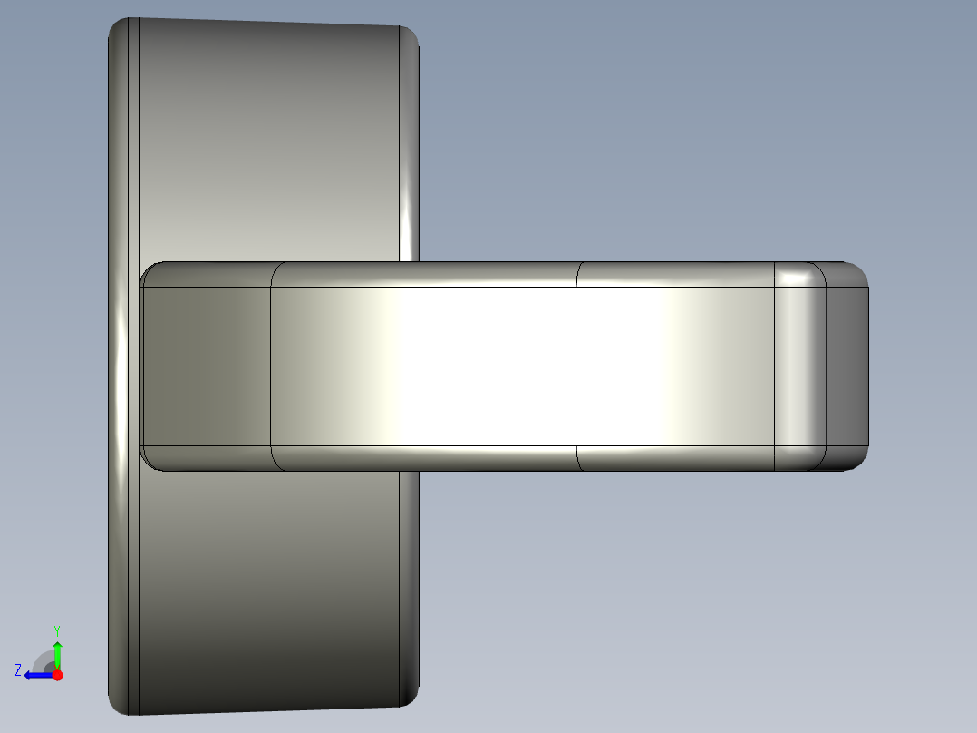 WING NUT 3-8in-16 Thread size 11-16in Base Diameter.STEP右视图