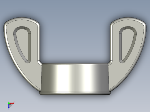WING NUT 3-8in-16 Thread size 11-16in Base Diameter.STEP俯视缩略图