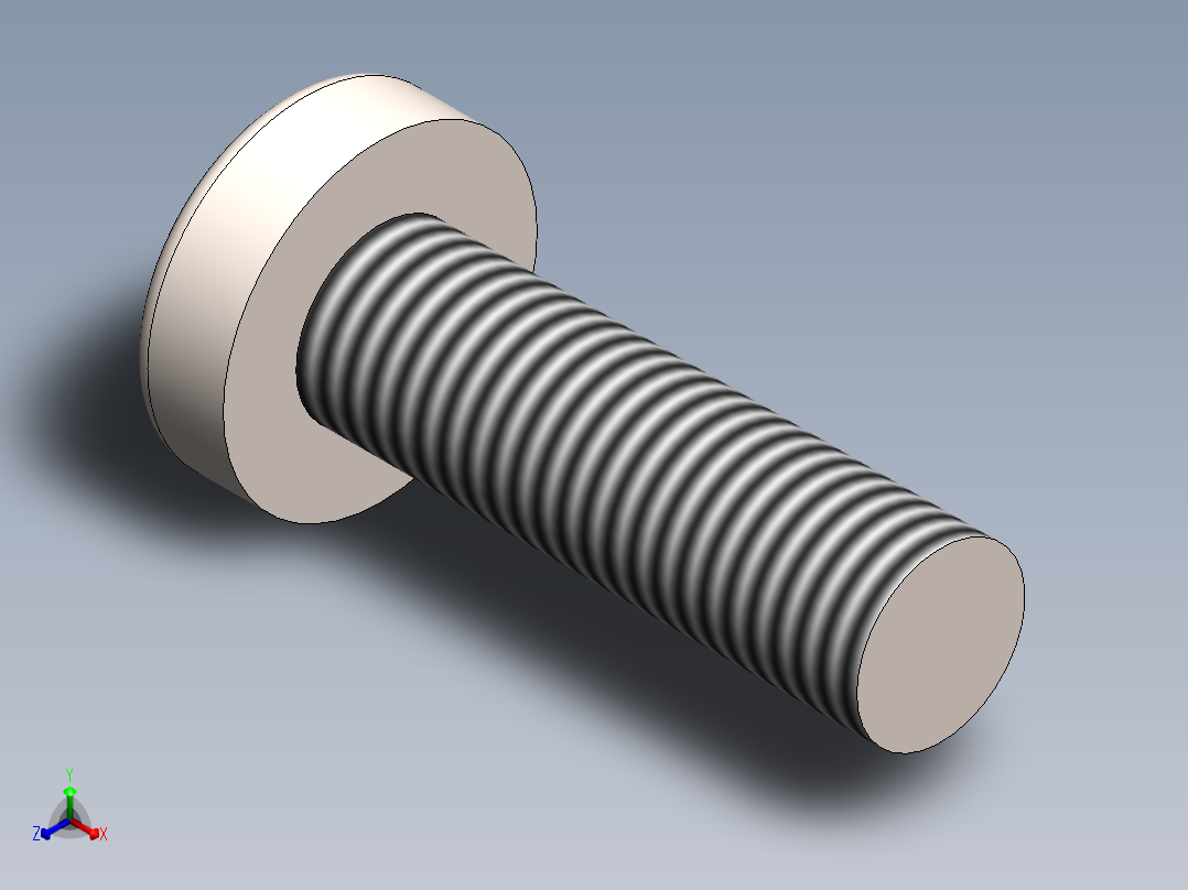 螺丝 M3 十字盘头-M3 x 10 Screw head.SLDPRT主视图