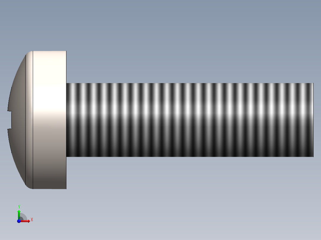 螺丝 M3 十字盘头-M3 x 10 Screw head.SLDPRT前视图