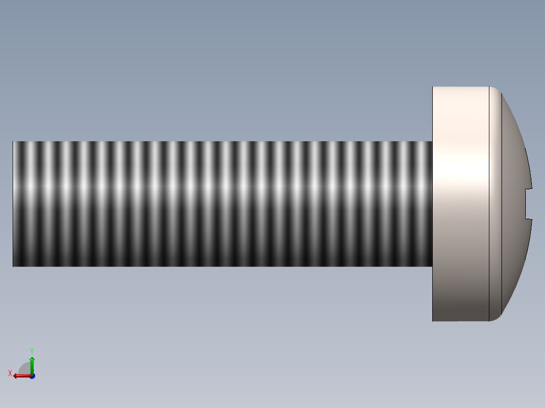 螺丝 M3 十字盘头-M3 x 10 Screw head.SLDPRT后视图
