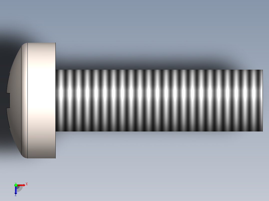 螺丝 M3 十字盘头-M3 x 10 Screw head.SLDPRT俯视图