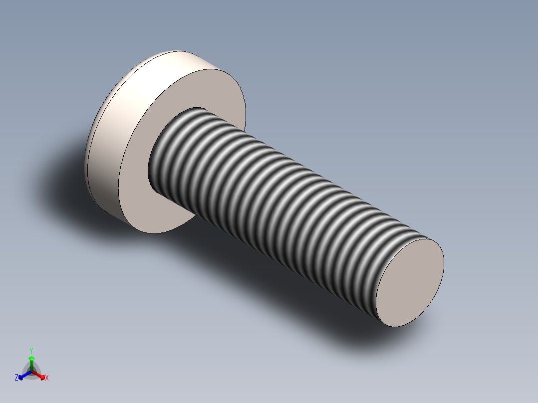 螺丝 M3 十字盘头-M3 x 10 Screw head.SLDPRT正等轴测图