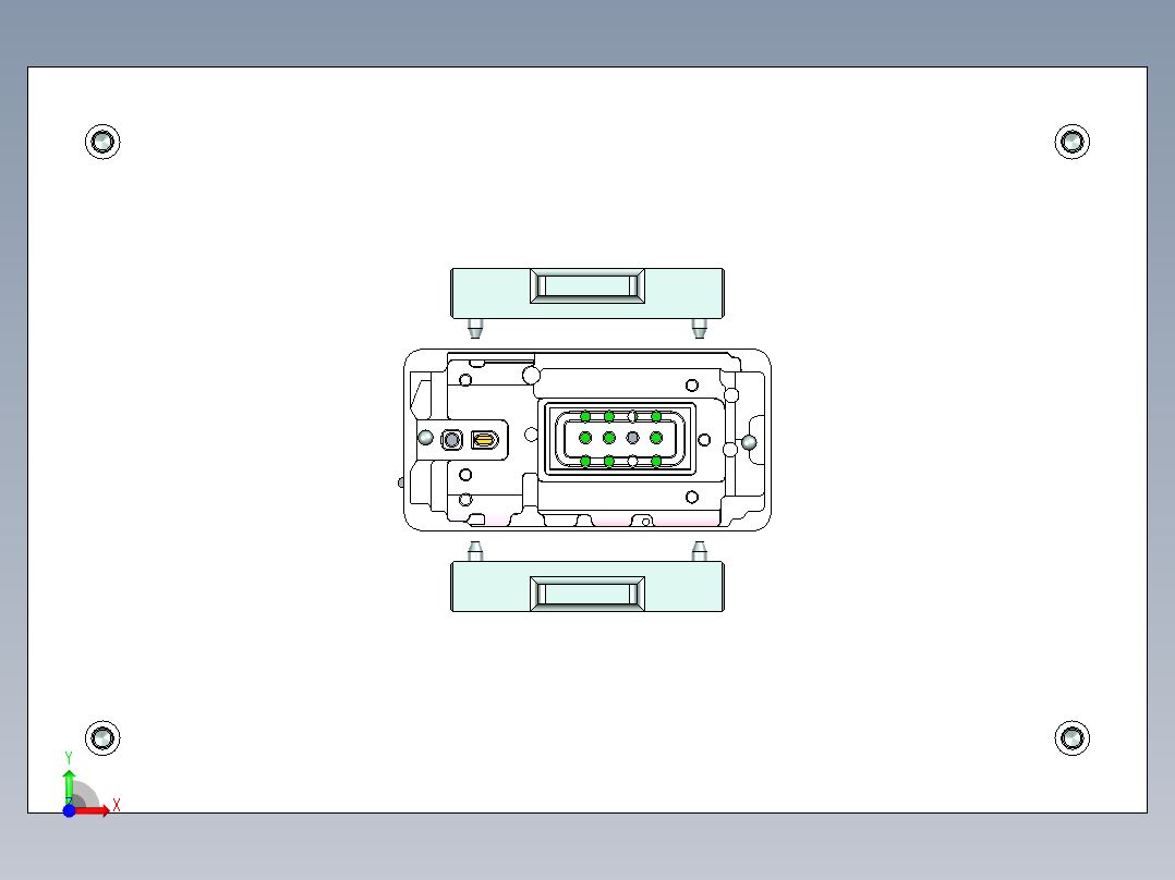 x1-CNC笔记本CNC工装夹具三维模型DAMOZHIJU-0129前视图