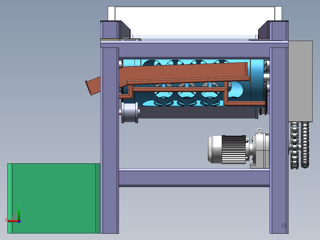 土豆筛选机sw16可编辑后视图