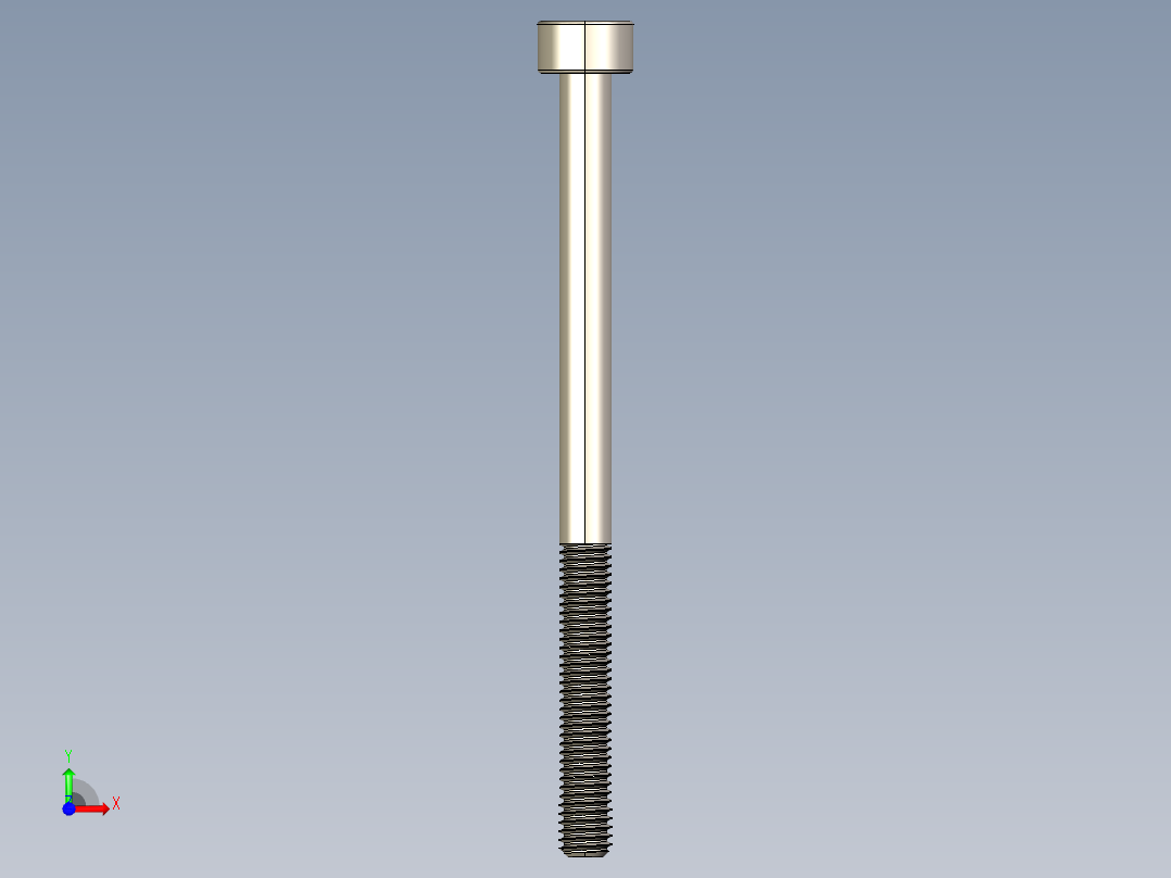 Screw_DIN_912_M3x45_A2.STEP公制内六角螺钉前视图