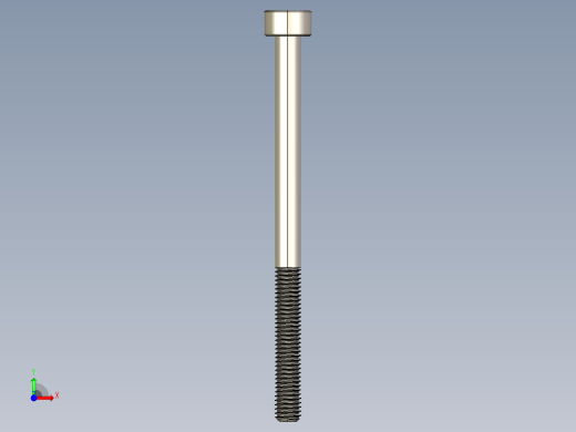 Screw_DIN_912_M3x45_A2.STEP公制内六角螺钉前视缩略图