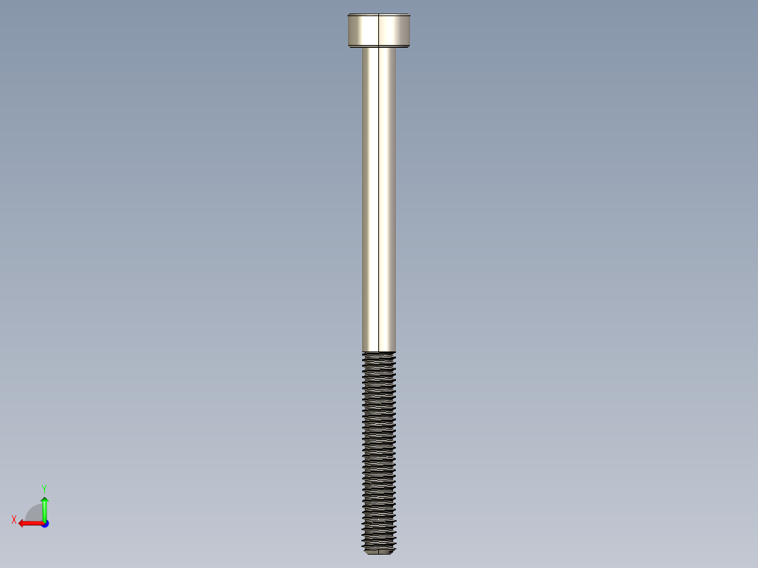 Screw_DIN_912_M3x45_A2.STEP公制内六角螺钉后视图