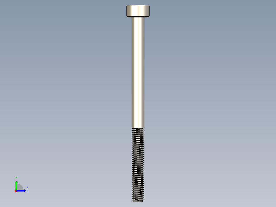 Screw_DIN_912_M3x45_A2.STEP公制内六角螺钉左视图