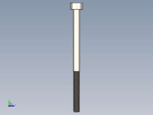 Screw_DIN_912_M3x45_A2.STEP公制内六角螺钉左视缩略图